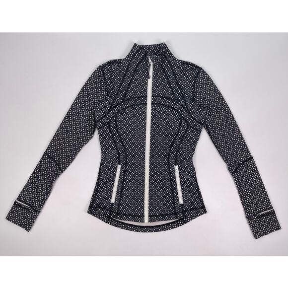 Lululemon Define Jacket Navy White Geo Dot Print Size 4 - Picture 4 of 14
